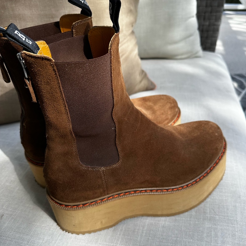 R13 Double Stack Suede, Platform Boots. Simply The Coolest. $1280 Comfortable! View 3